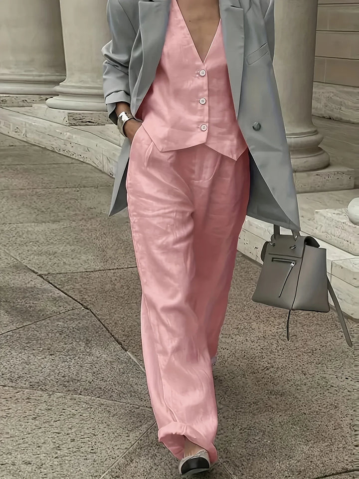 Jorja - Elegant Sleeveless Two Piece Outfit Set