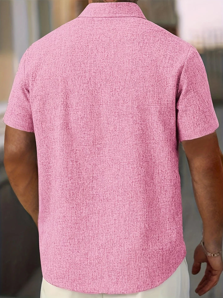 Dwight - Lightweight Linen Blend Short Sleeve Shirt