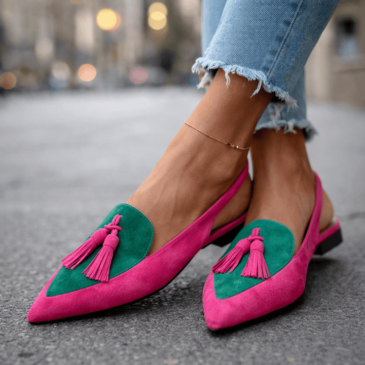 Eveliina - Slingback Tassel Pointed Flats