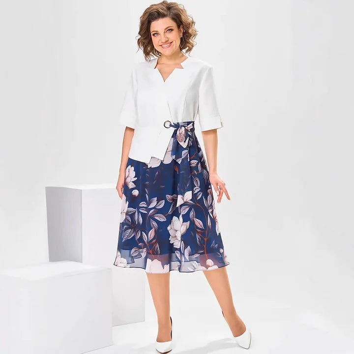 Barnes - Floral Print Midi Dress With Jacket