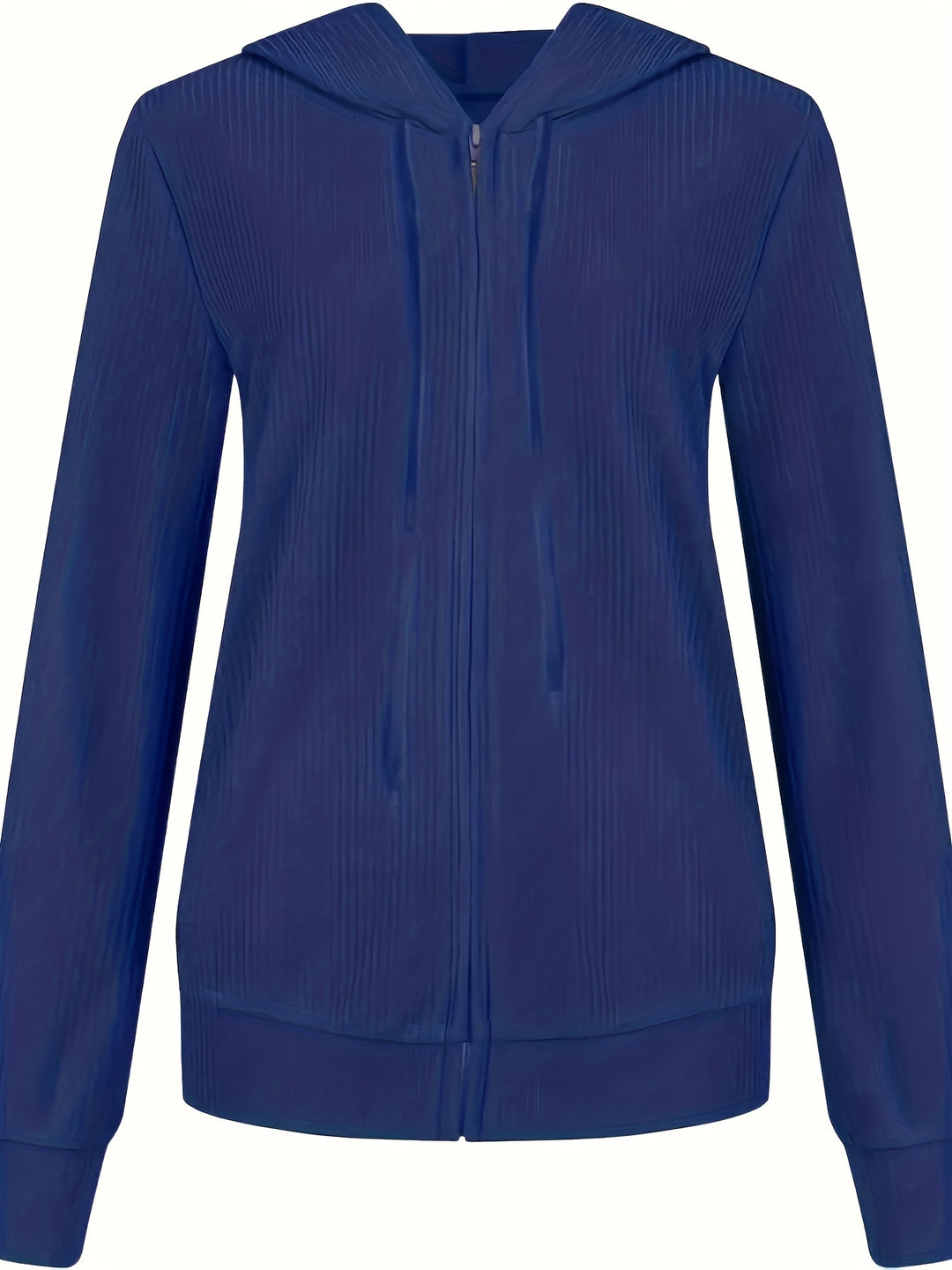 Moira - Long Sleeve Zip Up Drawstring Hoodies