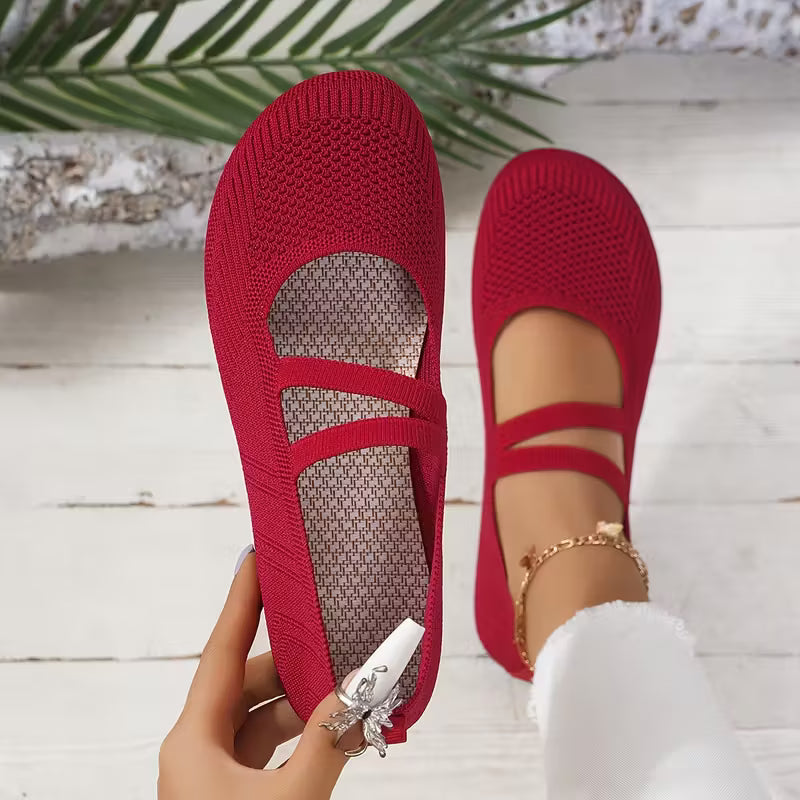 Kethryn - Mary Jane Knit Slip On Shoes