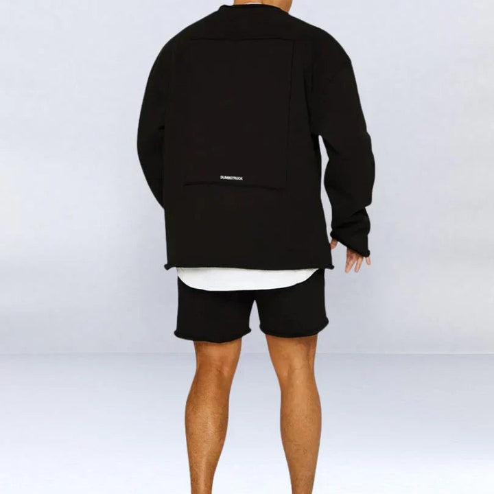 Leszek - Stylish Long Sleeve Sweater Shirts With Shorts