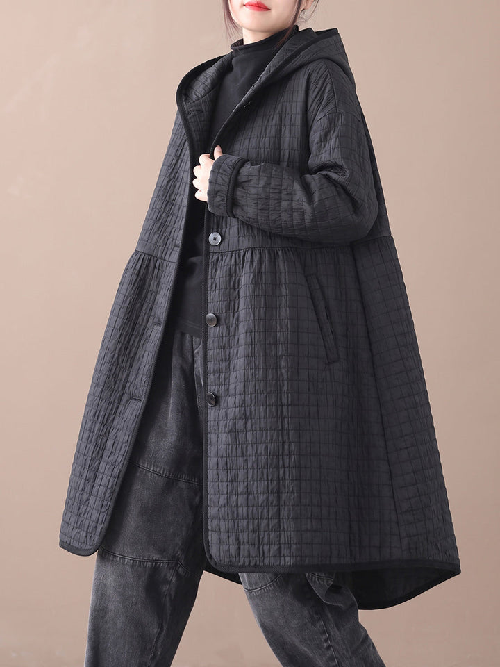 Melana - Casual Quilted Hooded Coat