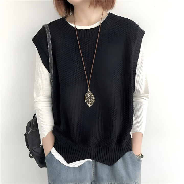Ramona -  Round Neck Knitted Sweater