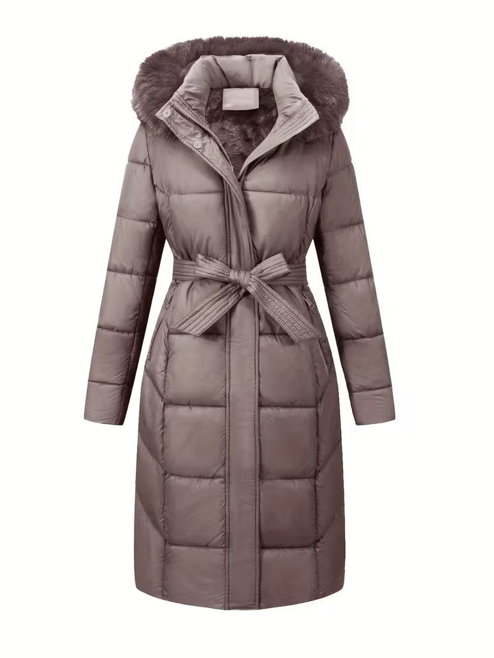 Orianette - Hooded Puffer Jacket With Belt