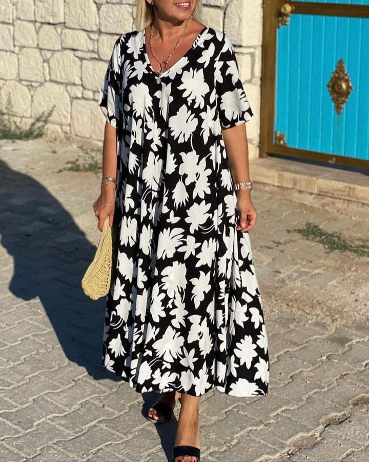 Gomez - Casual Floral Print Maxi Dress