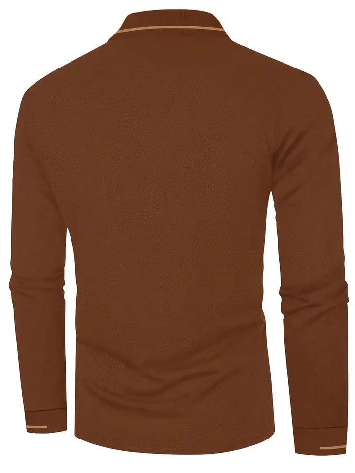 Karunaratne - Stylish Long Sleeve Polo Shirt