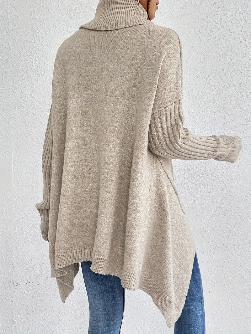 Laora - Casual Long Sleeve High Neck Sweater