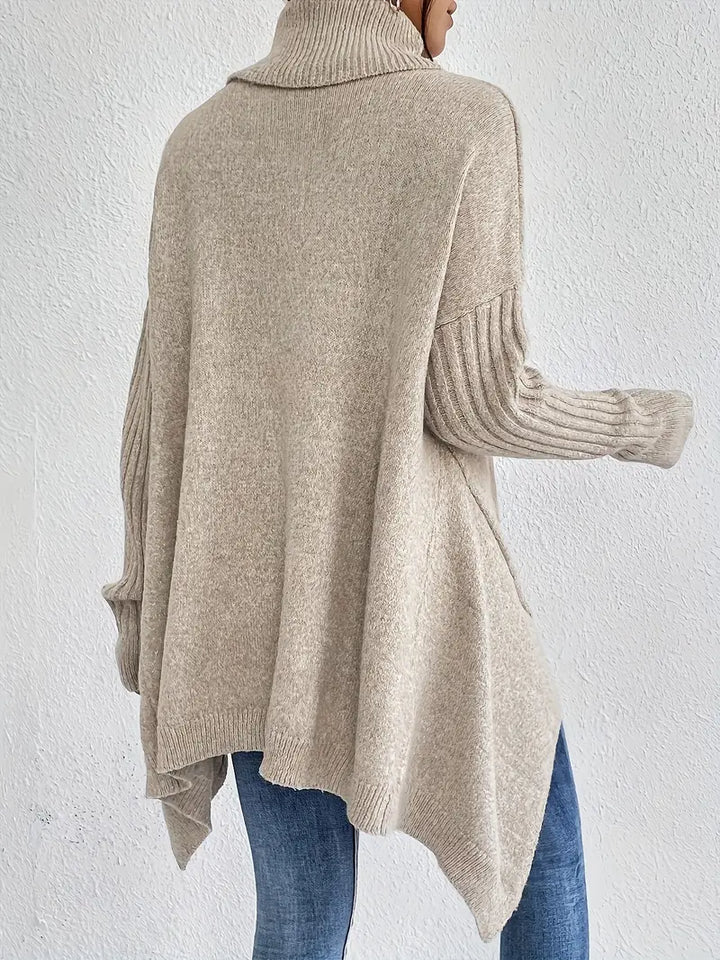 Laora - Casual Long Sleeve High Neck Sweater