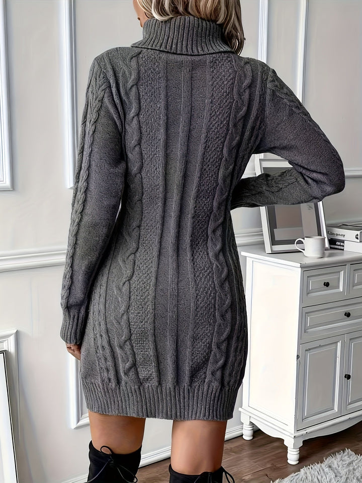 Milanda - Cable Knit Sweater Dress