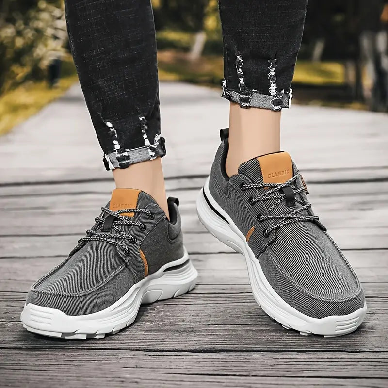 Keidean - Breathable Canvas Lace-Up Sneakers