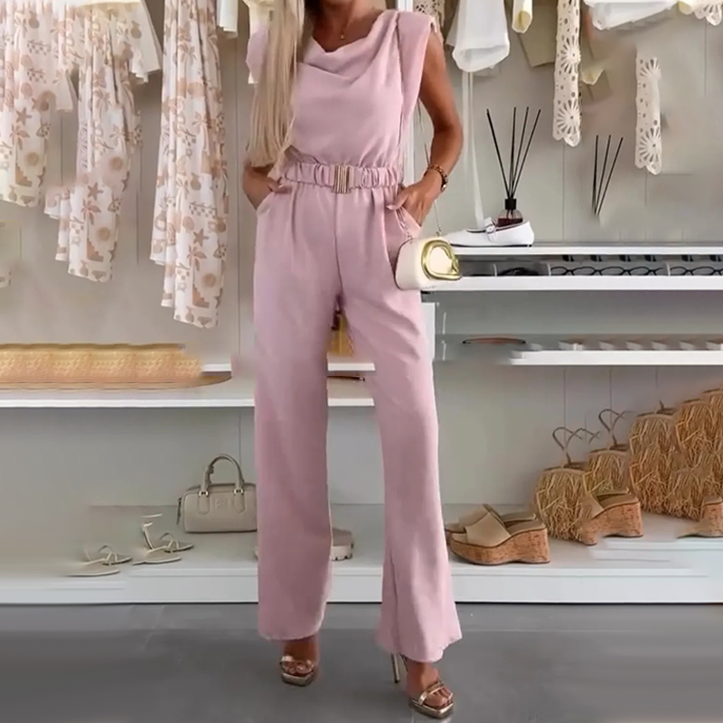 Lyda - Sleeveless Jumpsuit With Belt