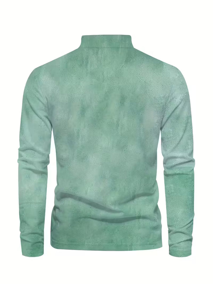 Giles - Stylish 3D Sailboat Print Lapel Shirt