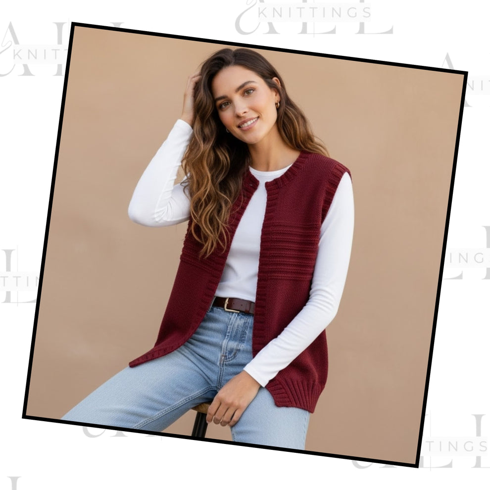 Zaneetitha - Sleeveless Round Neck Layering Vest