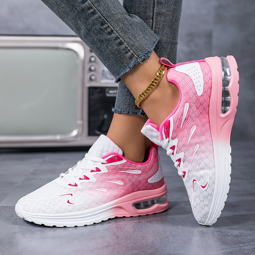 Vesperzone - Sneakers With Gradient Panels and Chunky Soles