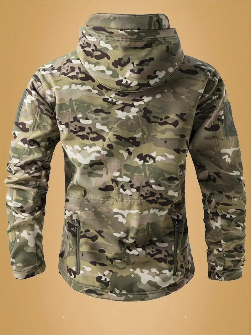 Mikel - High Collar And Hooded Army Coat