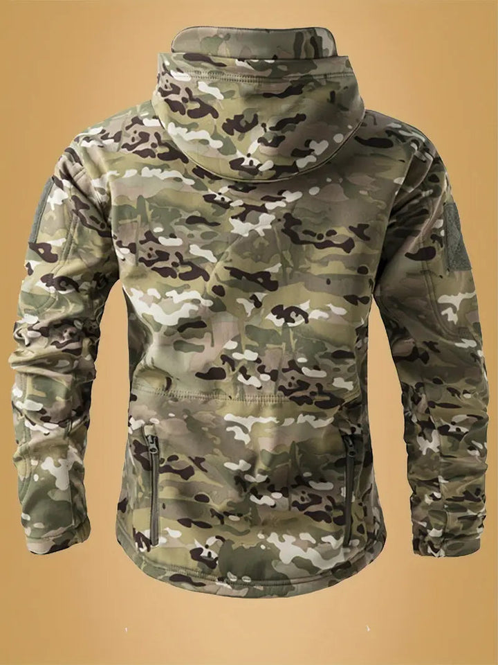 Mikel - High Collar And Hooded Army Coat