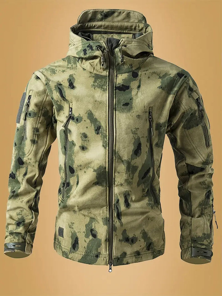 Mikel - High Collar And Hooded Army Coat