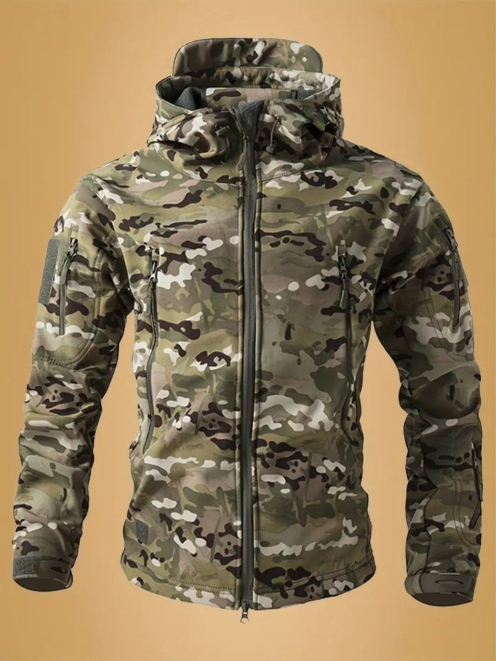 Mikel - High Collar And Hooded Army Coat
