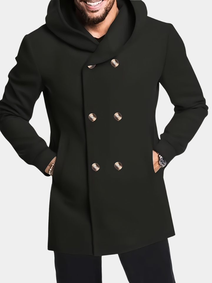 Lucryina - Double Breasted Hooded Coat