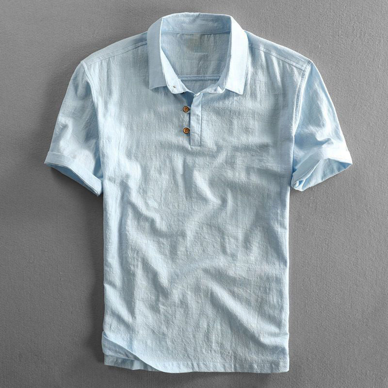 Damien - Linen Polo Shirt