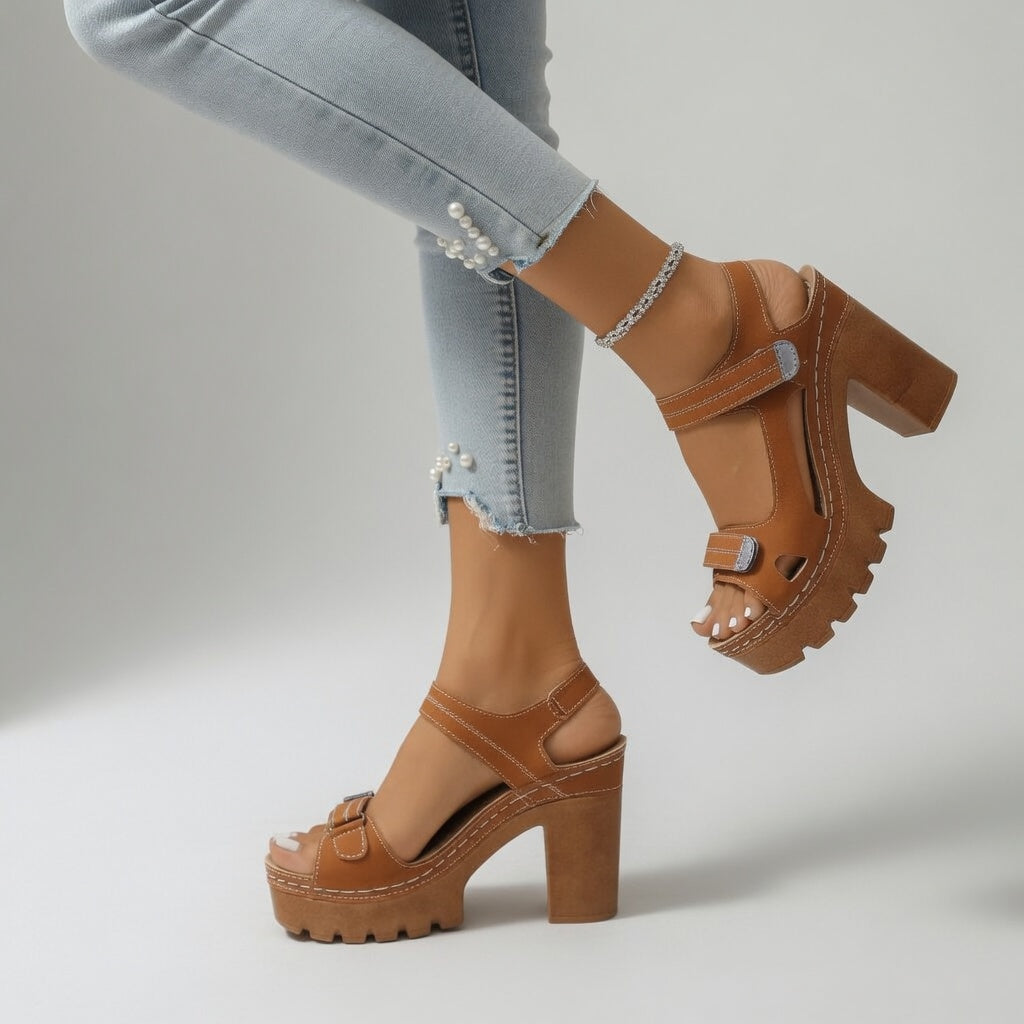 Lidya - Elegant  Chunky Heel Sandal