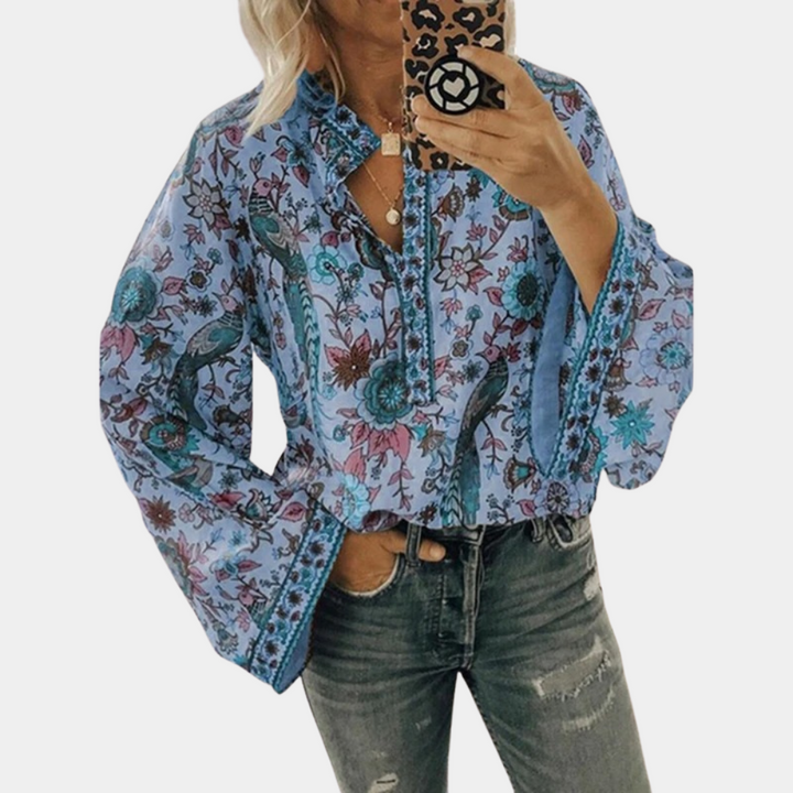 Marilyn - Flower Pattern Blouse