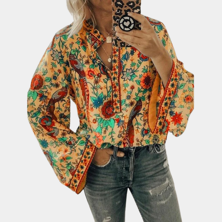 Marilyn - Flower Pattern Blouse