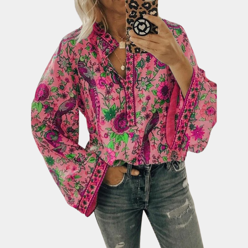 Marilyn - Flower Pattern Blouse