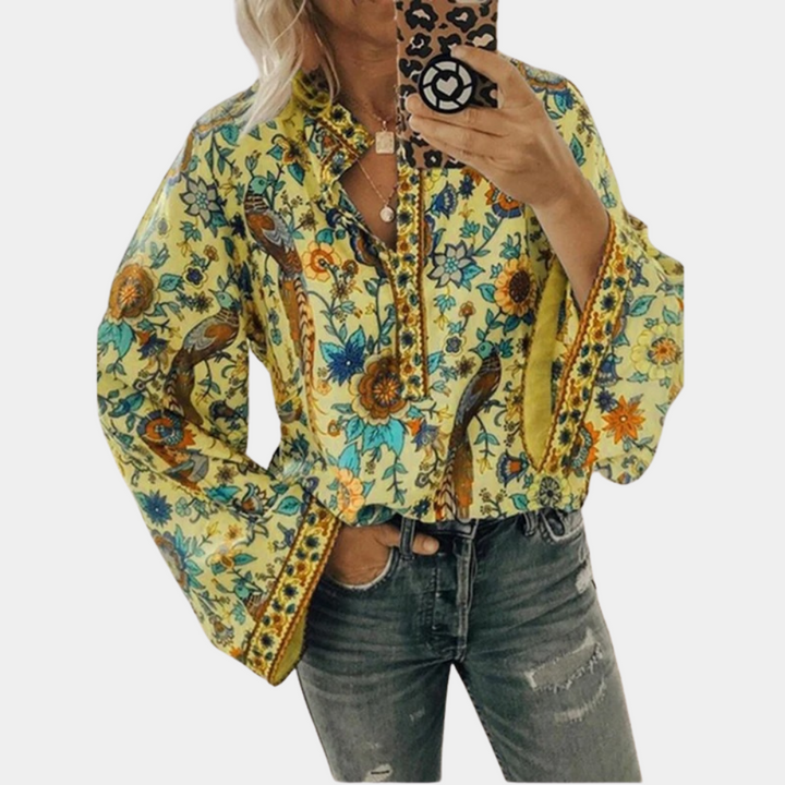 Marilyn - Flower Pattern Blouse