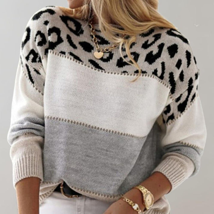 Ximeosiya - Elegant Leopard Print Sweater