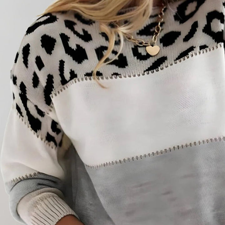 Ximeosiya - Elegant Leopard Print Sweater