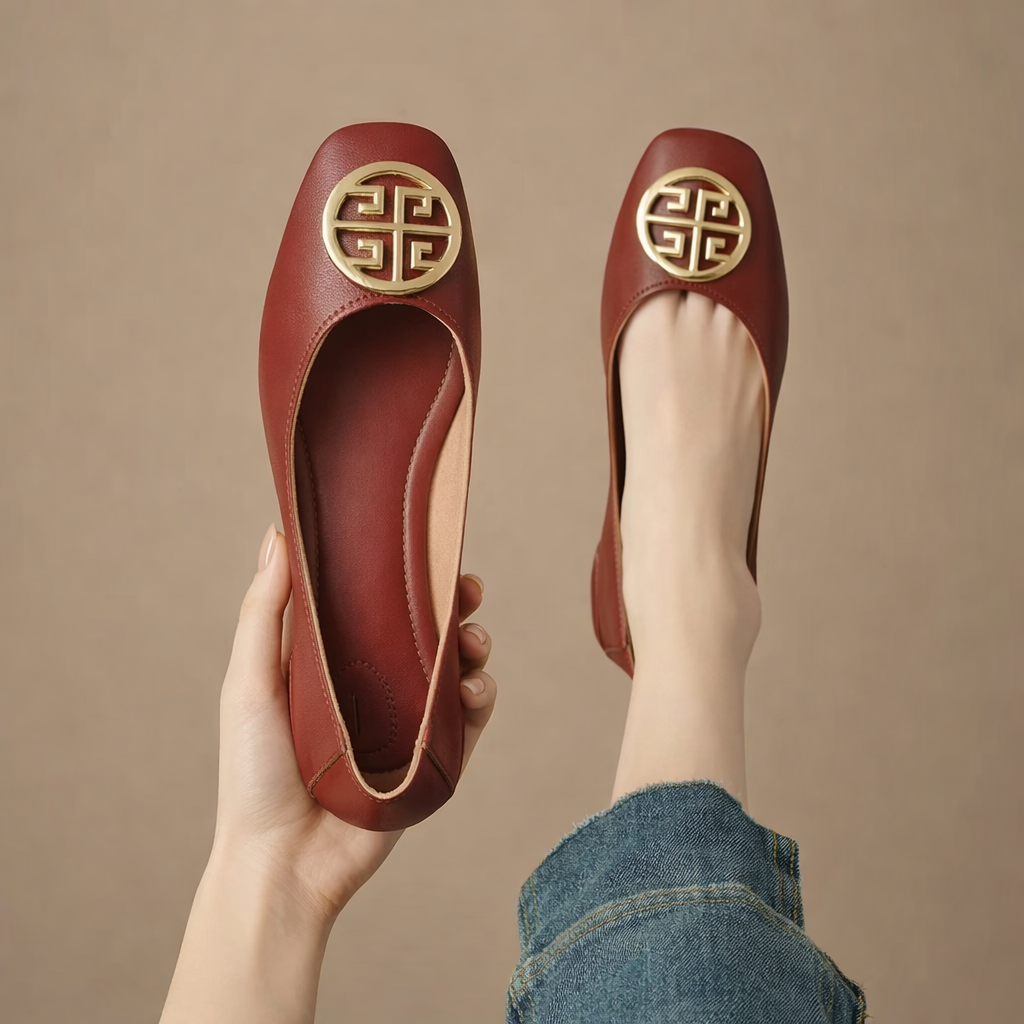 Breana - Leather Flat Shoes