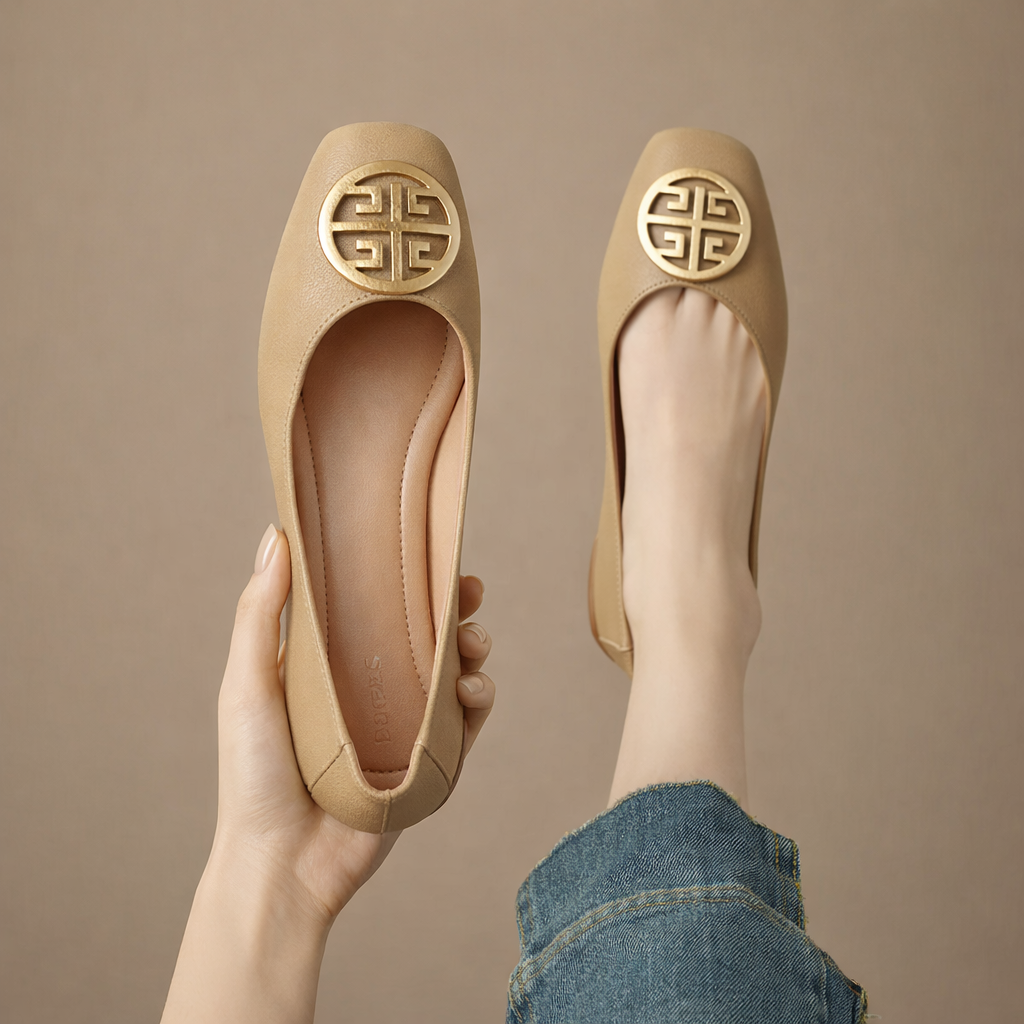 Breana - Leather Flat Shoes