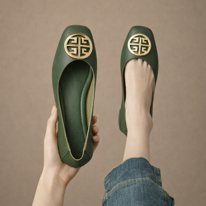 Breana - Leather Flat Shoes