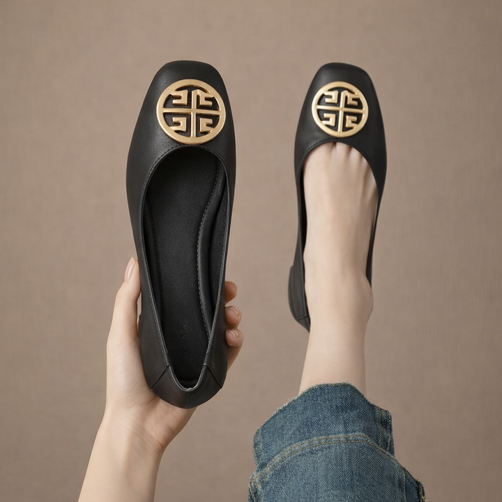 Breana - Leather Flat Shoes