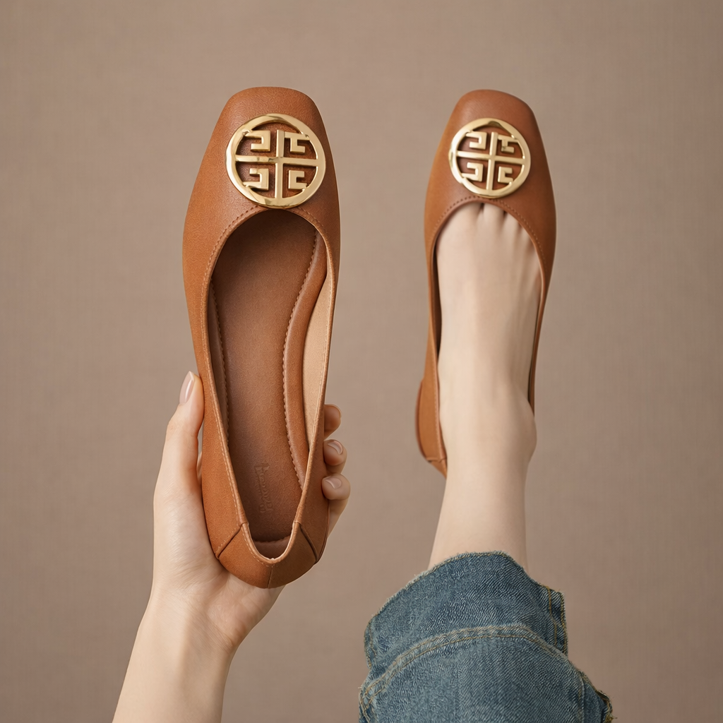Breana - Leather Flat Shoes