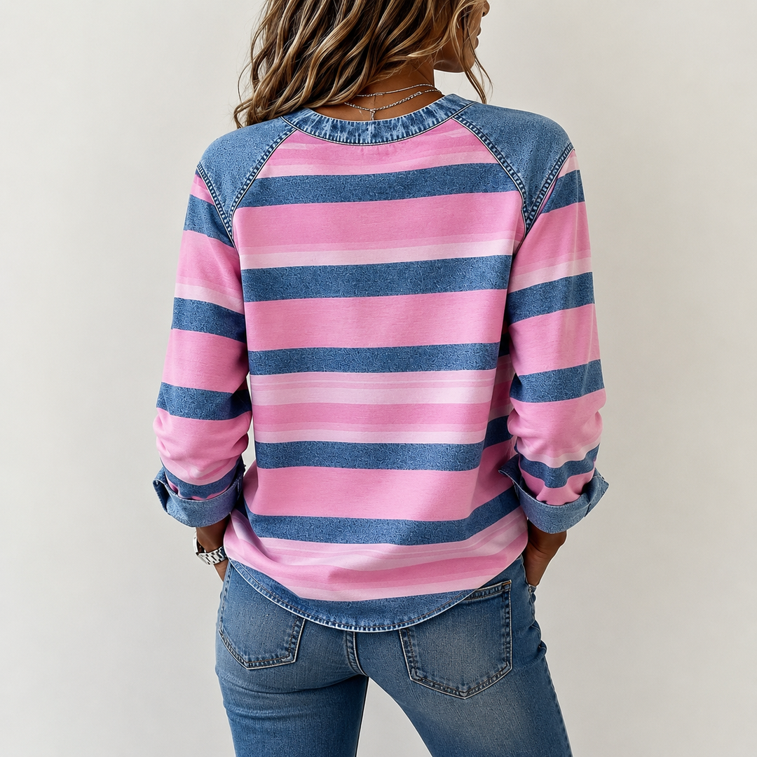 Celoicia - Casual Striped Sweatshirt