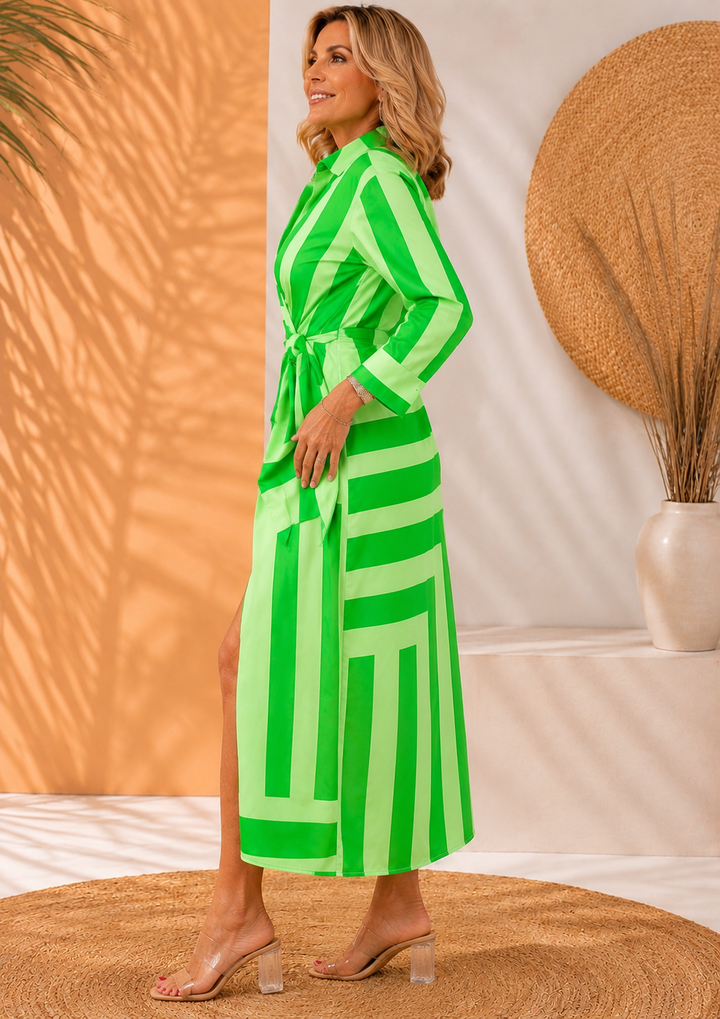 Olivera - Elegant Maxi Dress With Tie