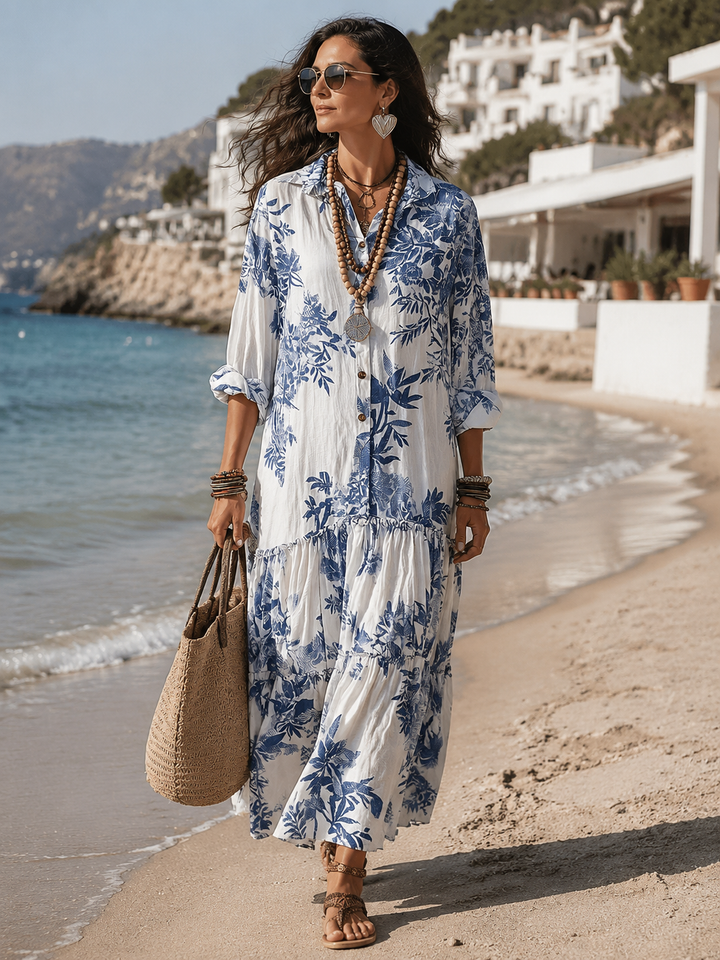 Shiza - Belly-Covering Dress With Buttons