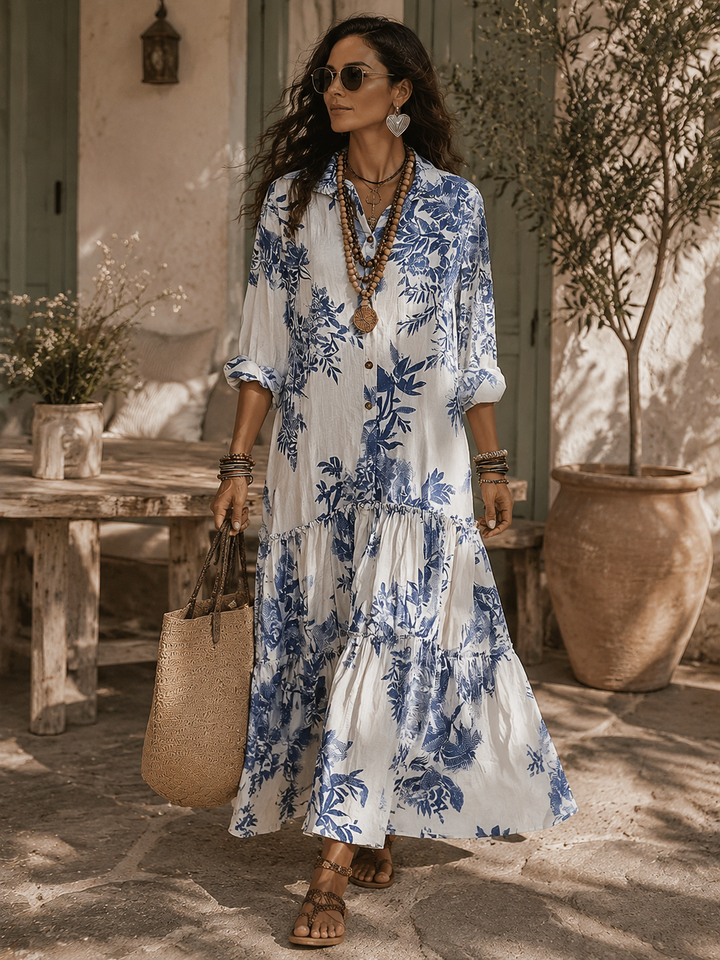 Shiza - Belly-Covering Dress With Buttons