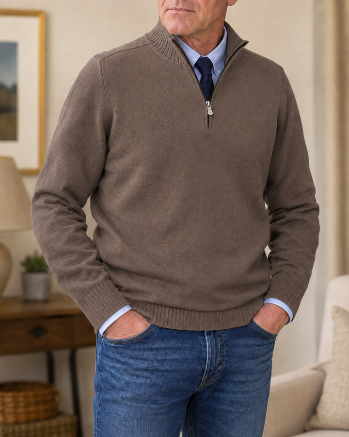 Dimiton - Quarter-Zip Long Sleeve Sweater