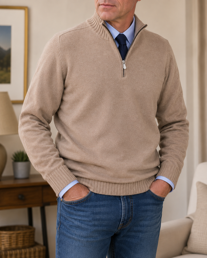 Dimiton - Quarter-Zip Long Sleeve Sweater