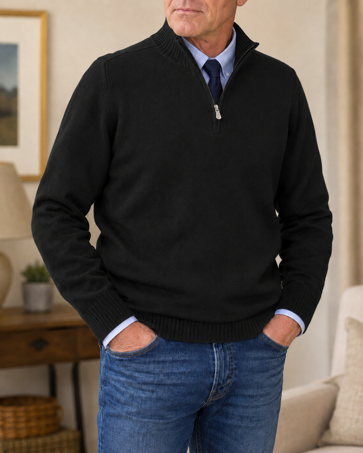 Dimiton - Quarter-Zip Long Sleeve Sweater
