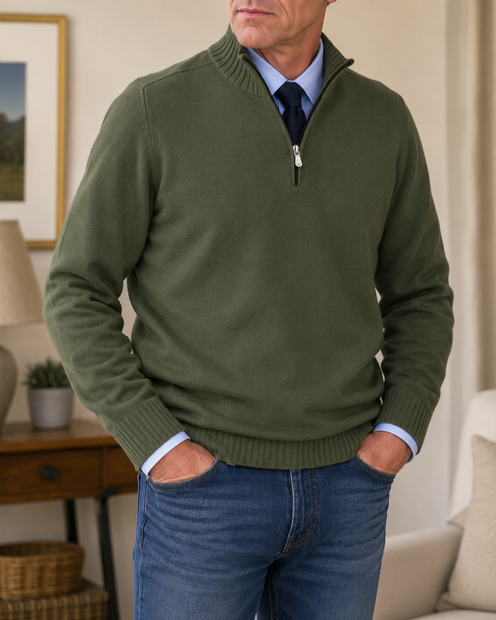 Dimiton - Quarter-Zip Long Sleeve Sweater