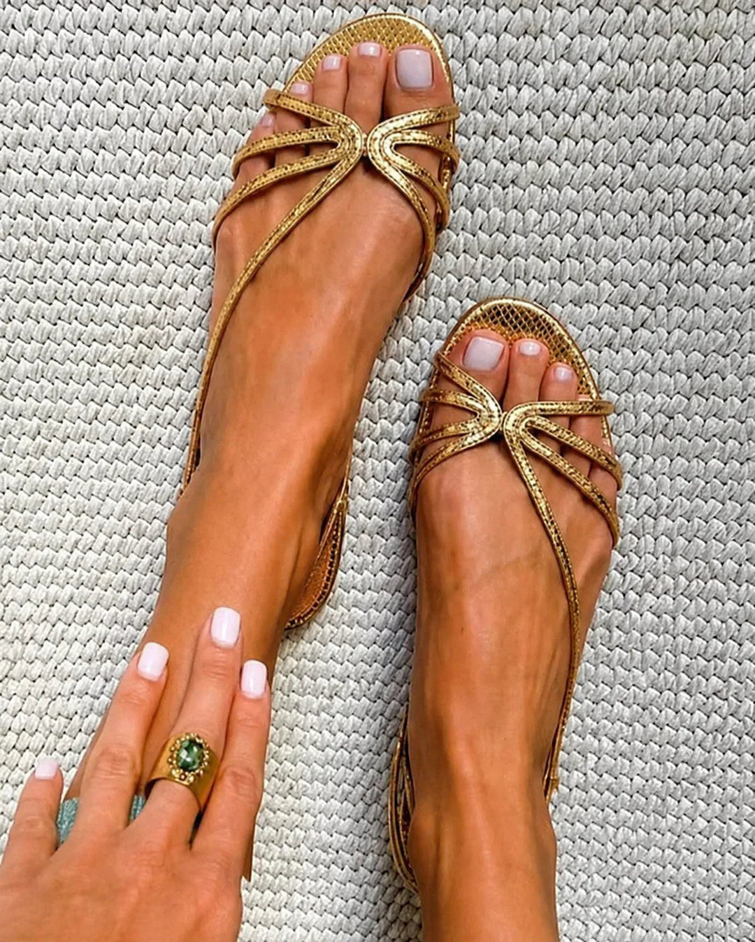 Schila - Shiny Sandals With Straps