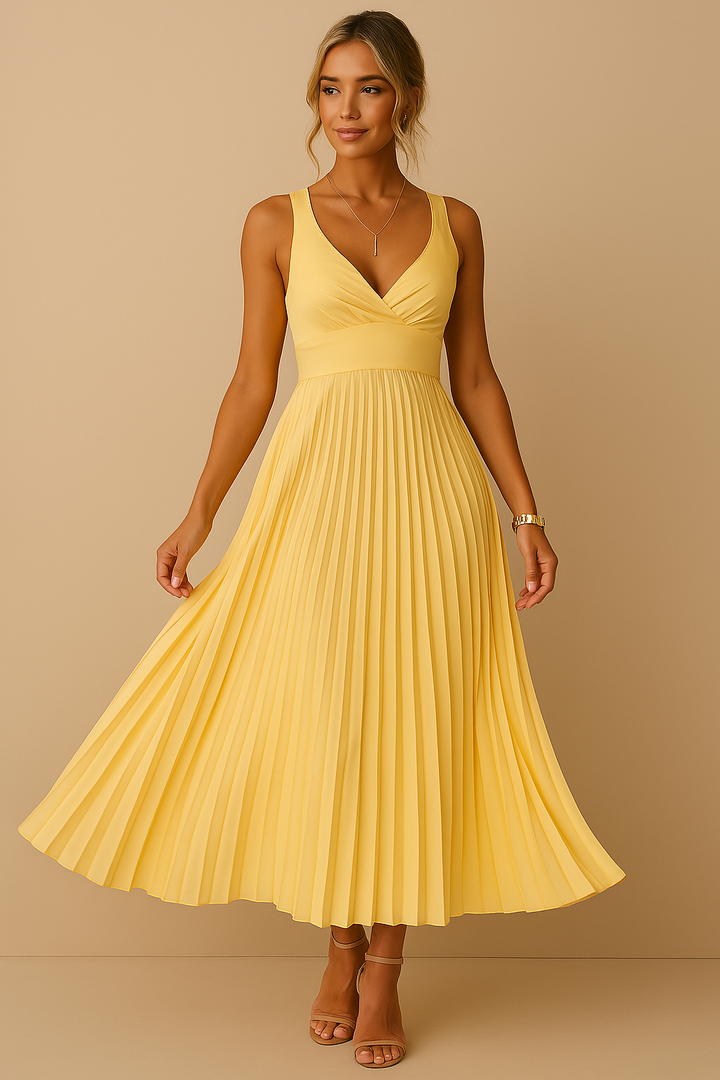 Tuuliki - Sleeveless Pleated Midi Dress