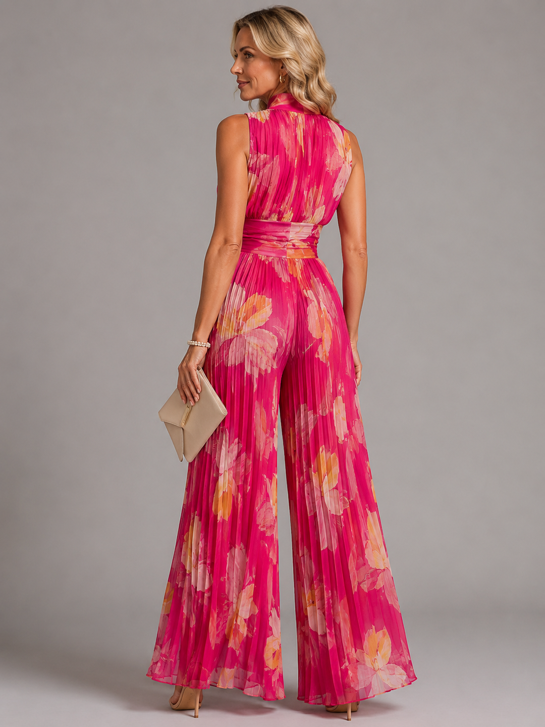 Perrine - Pleated Chiffon Jumpsuit