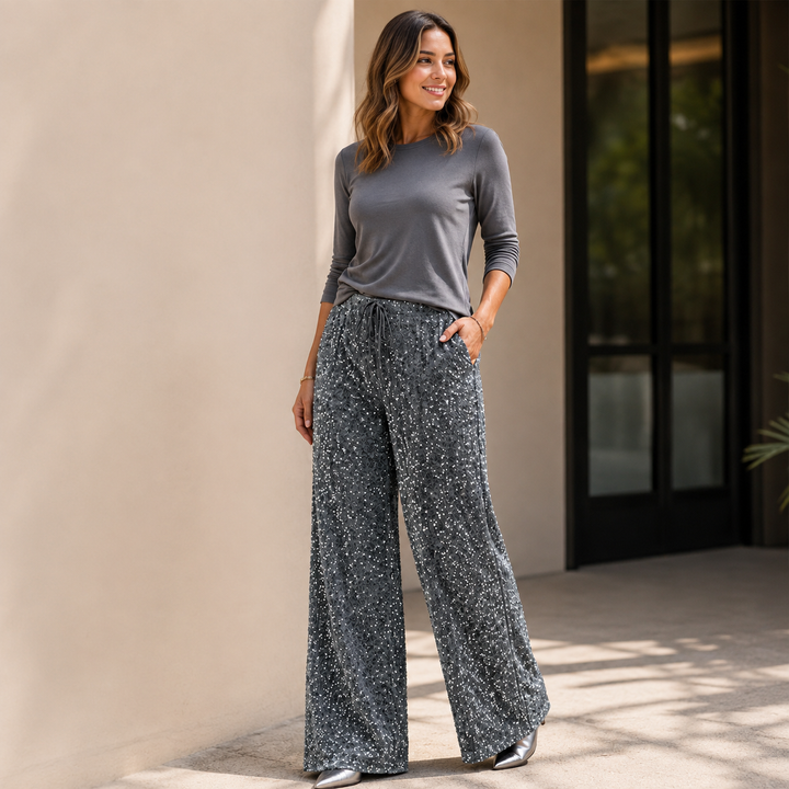 Natacha - Elastic Waist Straight Pant